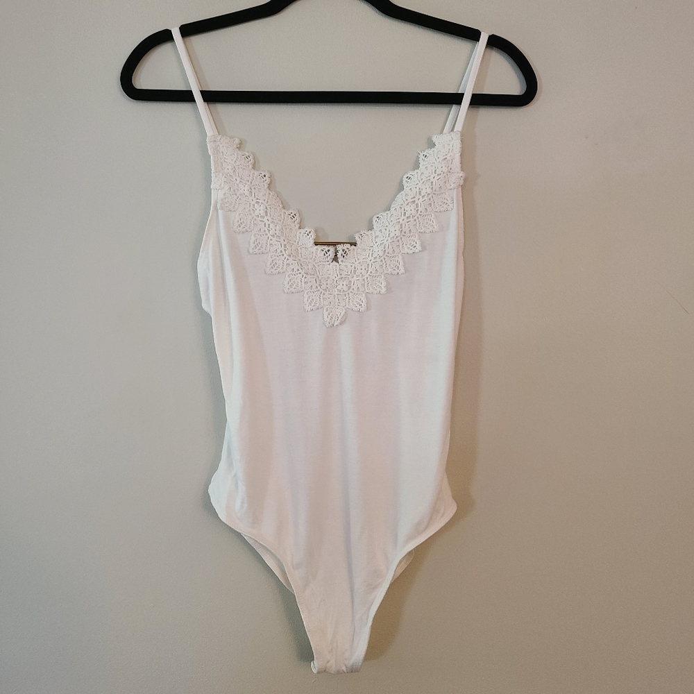 Free People Intimately Ivory Body Suit M NWT